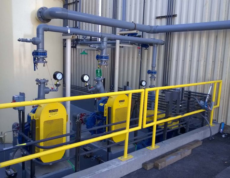 FSI Engineering Clarifier Overflow with Process Pumps and Piping